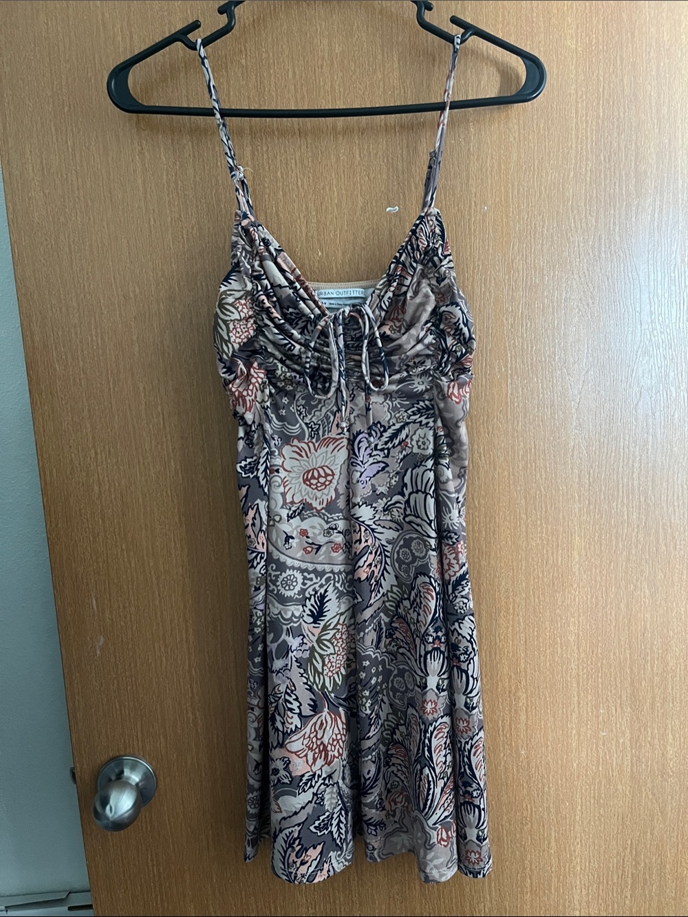 Urban Outfitters Taupe Floral Mini Dress